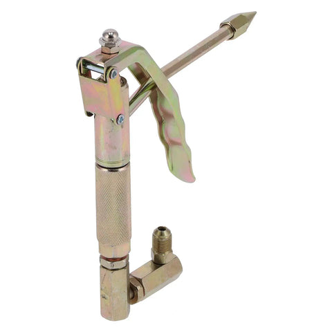 Pneumatic Grease Gun With 360 Degree Rotation And High Pressure Lubrication Capability, close-up of metal trigger and nozzle