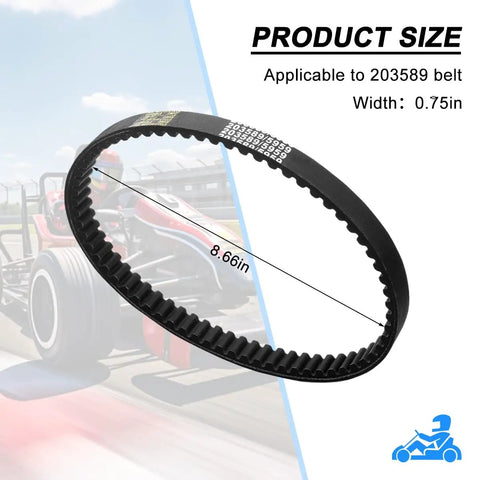Go Kart Drive Belt 30 Series Heavy Duty Replacement Strap For Sandfren 285B 286B 286U Karts, Reinforced ATV Torque Converter OEM 5959 203589 Fitment, 8.66in long, 0.75in wide.