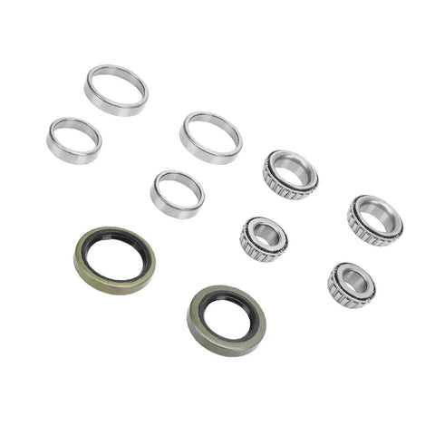 Trailer Wheel Hub Bearings Kit With Inner And Outer Seals For One And Sixteenth Inch Axles, Ten Piece Alloy Hub Bearing Set
