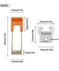 Set Of 10 Recessed Lighting Spring Clips For Ceiling Canister Lights And LED Strip Mounting, Durable Orange Mounting Clamps 55x16mm