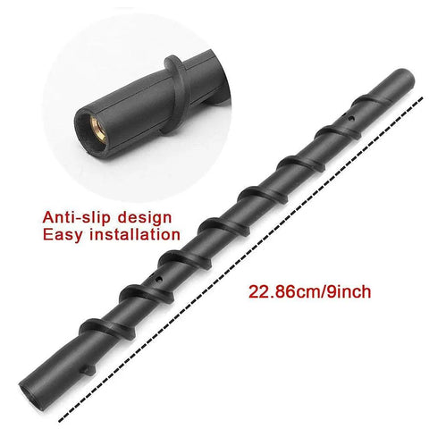 9 Inch Spiral Direct Short Replacement Antenna with M7 Thread for Chevy Silverado and GMC Sierra 2009 to 2025, anti-slip design.