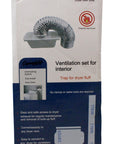 Indoor Dryer Lint Trap Vent Kit With 48 Inch Flexible Aluminum Hose And Interlocking System packaging