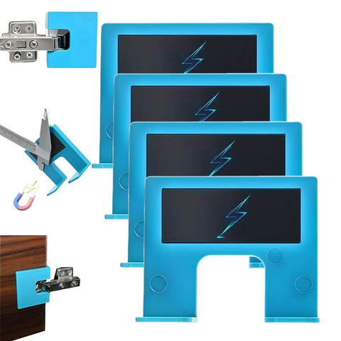 Magnetic Hinge Alignment Kit For Easy Drill Free Door And Cabinet Installations With A Precision Groove For Accurate Hole Positioning