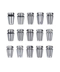 Premium ER11 Collet Chuck Set with bit clamping tool handle for 1mm to 7mm end mills, precision steel collets.