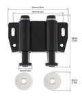 Six Piece Magnetic Push Latch Kit For Cabinet Doors Wardrobe Shutter Cupboard Double Touch Catch shown with dimensions