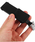 Hand holding Flexible Spring Latch Car Hood Catch Heavy Duty Elastic Draw Latch with stainless steel and rubber design