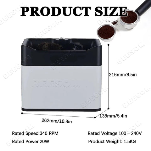 Hustle Free Automatic Puck Shooter Knock Box, 262mm x 216mm x 138mm, electric knock box for espresso tools.