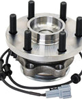 Front view of the Front Wheel Bearing And Hub Assembly For Nissan Frontier Pathfinder Xterra 2005 Through 2015 And Suzuki Equator 2009 Through 2012