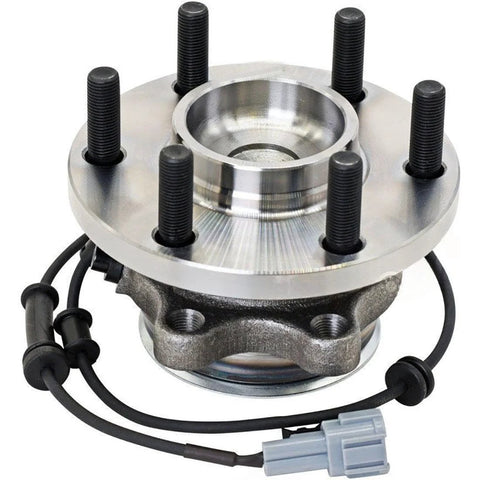 Front view of the Front Wheel Bearing And Hub Assembly For Nissan Frontier Pathfinder Xterra 2005 Through 2015 And Suzuki Equator 2009 Through 2012