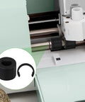 4 Pack Rubber Roller Replacements And Retaining Clip Rings For Cricut Maker Keep Rollers From Moving Easy Install Durable Rubber Rollers And Clip Rings For Smooth Crafting on machine shaft