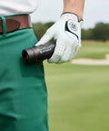 Person holding Blueline 8x22 Waterproof Golf Scope Monocular With Built In Internal Distance Reticle on golf course