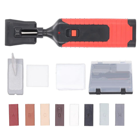 Tile Repair Kit with Electric Heating Pen and eight wax blocks for cracked tile and porcelain repair, battery powered for home use