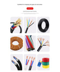Collection of various core wires including different colors and types, suitable for Heavy Duty Automatic Wire Stripper Tool For Electrician And Home DIY Projects Lightweight Portable Cable Cutter With Drill Attachment Efficient Stripping Machine For House Wiring Tasks Easy Grip Handle Design.