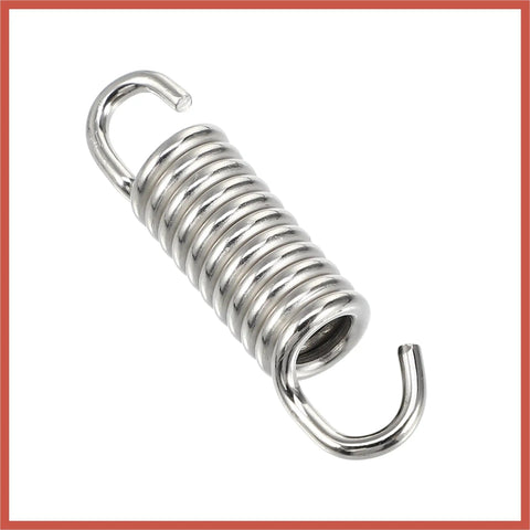Close-up of 4 Pack Universal Stainless Steel Motorcycle Exhaust Pipe Springs 43mm 1.69 Inch Durable Clamp Springs For Most Bikes And ATVs Muffler Systems