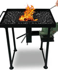 Beginner Friendly Coal Forge Stand With Hand Blower For Blacksmithing Dope Heat Resistant Steel Forge Kit with fire burning
