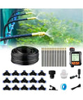 Drip Irrigation Kit With Timer And Quick Connect, Automatic Garden Watering System For Lawn And Plants, 65 Ft Tubing, components