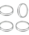 4 Pack Hub Centric Rings 67 To 73mm Wheel Center Bore Adapters Aluminum Alloy Shims, showing multiple angles of shims.