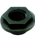 Heavy Duty Hole Saw Arbor Adapter That Flawlessly Bridges Thread Gaps Compatible With Series 730 930 And 1130 Models close-up view of black threaded nut.