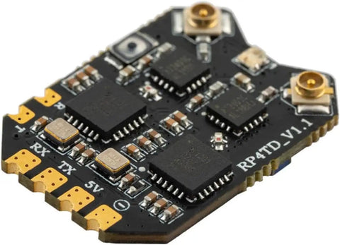 RadioMaster RP4TD ELRS Diversity FPV Receiver 2.4GHz ExpressLRS Nano RX Module circuit board with connectors view