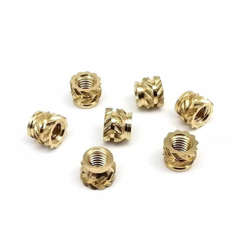 Brass knurled nuts for hot melt injection molding, Threaded Insert Knurled Nuts Set Of 50 Or 100 For DIY Hacks And Home Projects