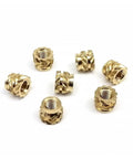 Knurled Threaded Inserts Pack For DIY Projects 50 Or 100pcs M1.6 M2 M2.5 M3 M4 Solid Brass Copper Embedding Nuts close-up