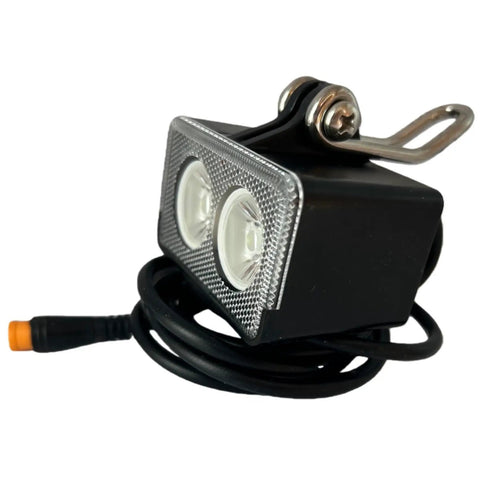 Front Light With Integrated Horn For E Bikes And Scooters, Waterproof 3 Pin Male Connector, 36V And 48V Compatible Headlight, 180 Lux Brightness