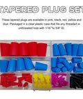 Colorful Silicone Tapered Plugs Set, Pro Grade High Temperature Resistant Stoppers Assortment For Spraying Coating And Painting