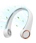 Hands Free Portable Neck Fan With 72 Air Vents Delivers 360 Degree Cooling Rechargeable Battery Lasts Up To 23.5 Hours Quiet