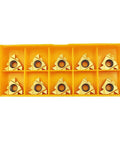 Ten Pack 16ER AG60 Right Cutting Threading Insert For CNC Lathes in yellow tray, carbide with TiAIN coating, 60° universal pitch for steel parts.