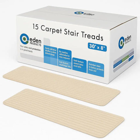 Non Slip Stair Treads for Wooden Steps 8x30 Inch Peel and Stick Indoor Carpet Runner Mats Slip Resistant Backing Safe for Elders Kids and Pets