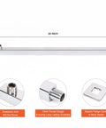 20 inch stainless steel shower arm with threads and flange details shown