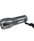 Compact EDC Flashlight For Emergencies And Camping Gear With Heavy Duty Metal Body, 3 AAA Batteries Included, White Finish