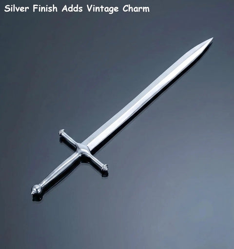 Dope Vintage Sword Letter Opener With Silver Finish And Ergonomic Grip For Quick Envelope Opening Easy Mail Handling