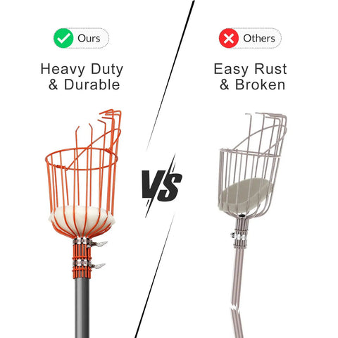 Comparison of Go To 13 Foot Adjustable Stainless Steel Fruit Picker Pole With Large Metal Basket and competing product