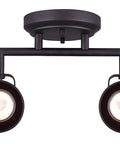 Polo Style 4 Light Track Lighting Rail With Adjustable Heads In Oil Rubbed Bronze, 29 Inch Wide Ceiling Or Wall Mount Fixture