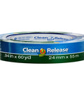 Duck Brand Clean Release painter's tape roll, .94 in x 60 yd, blue tape with Duck logo.