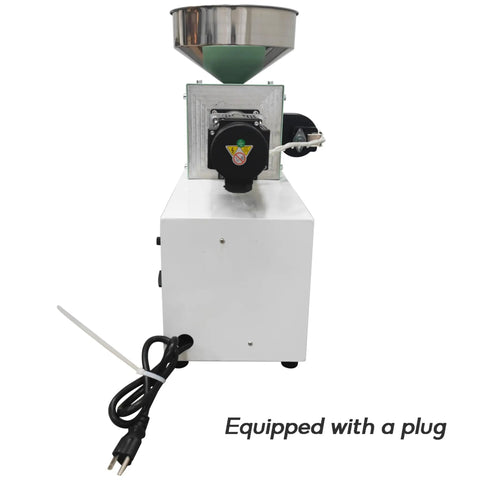 Heavy Duty Single Screw Filament Extruder For 3D Printer Roll Out Dope PEEK ABS PLA Plastic Wire With Turbo Heat Press System front view with motor and plug.