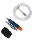 Keep Your Cool Under Pressure With This Tough Aluminum Industrial Cooling Vest Leveraging Pro Vortex Tube Tech To Pump Raw Compressed Air Cooling Directly Over You All Shift Without Plugs Or Batteries. Air cooling components with hoses and connectors.