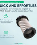 Replacement Vacuum Filter Compatible With Eye Vac Ev Pmf Pre Motor System For Pro Cleaning Rigs To Trap Fine Dust and Keep Indoor Air Crisp So Your Digs Stay Fresh And You Can Ride Easy, showcasing a white pre motor filter.