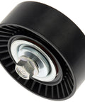 Dorman 419-476 belt idler pulley, black plastic wheel with metal center bolt