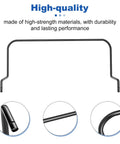 Heavy Duty 19 Inch Mattress Retainer Bar Compatible With Tempur Pedic Ergo Adjustable Base shown from the side with durable steel construction.