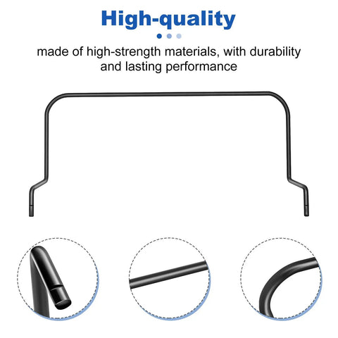 Heavy Duty 19 Inch Mattress Retainer Bar Compatible With Tempur Pedic Ergo Adjustable Base shown from the side with durable steel construction.