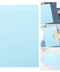 Thickened Self Adhesive Light Blue Envelope Mailing Bags 15 Pack For Postcards, Photos, And Blank Paper Pockets in various settings.