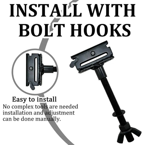 Heavy Duty E Track Spare Tire Holder Mount With X Track Tie Down Points featuring iron construction and bolt hook installation
