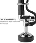 Close-up of Pre Rinse Sprayer for Commercial Sinks With High Pressure Spray Valve Chrome Finish And Black Handle