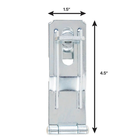 Heavy Duty Swivel Hasp With Turning Padlock Mount Hidden Mounting Screws, 4.5x1.5 inch, weather-resistant metal latch