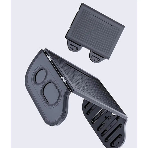 Heavy Duty Foldable Car Tray For Tesla Cybertruck Steering Wheel Hook Snack Holder Laptop Stand Rock Solid Build with cup holders
