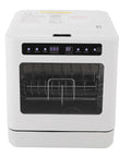 Space Saving Countertop Dishwasher With 800 Watt Rapid Cycle Plus A Super Slick 72 Hour Auto Dry Setup Built For Small Apartments And Anyone Who Loves Zero Hassle End Of Day Cleanup, front view with digital interface.