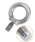 Heavy Duty Lifting Ring Eyebolts Set M8 x 14mm, 304 Stainless Steel, Threaded Eyebolts Eye Nut Fasteners, Rust Resistant, Close-Up View