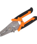 Wire Stripper And Cutter Tool With Curved Blade And Crimping Design For Electronics Repair And Cable Maintenance Power Cord Cutting And DIY Projects Pro Grade Stainless Steel HRC55 Precision Stripping Holes And Ergonomic Grip